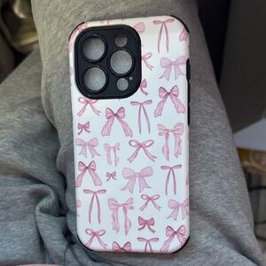 Pink Bow Pattern Phone Case